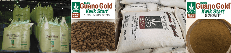 Madura Guano Gold-Kwik Start is successfully included as an important component in a full range of organic, bio-dynamic and conventional custom blends.
