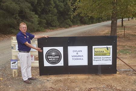 John at Toohill Farm Entrance