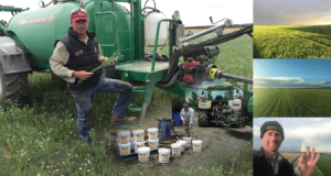 Mike Nagorcka of Australian flaxseed producer Waltanna Farms, which used Guano Gold organic fertilizers.